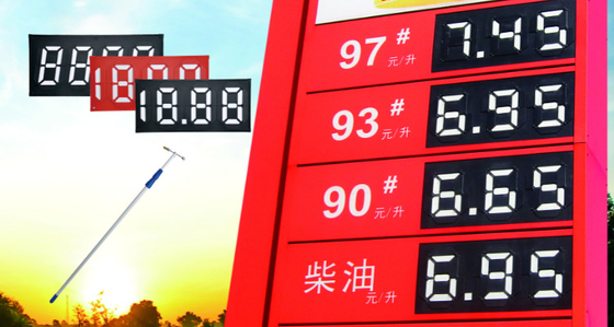 850*320*10mm Gas Station Digital Price Signs Antifreeze Seven Segment Display Board