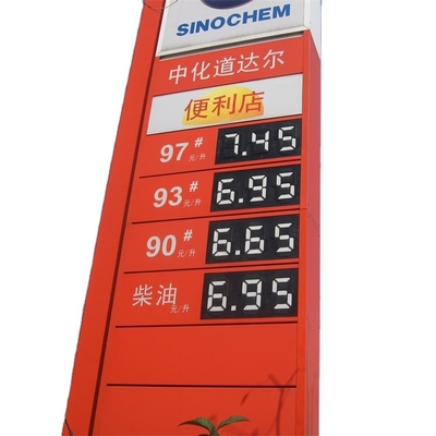 850*320*10mm Gas Station Digital Price Signs Antifreeze Seven Segment Display Board